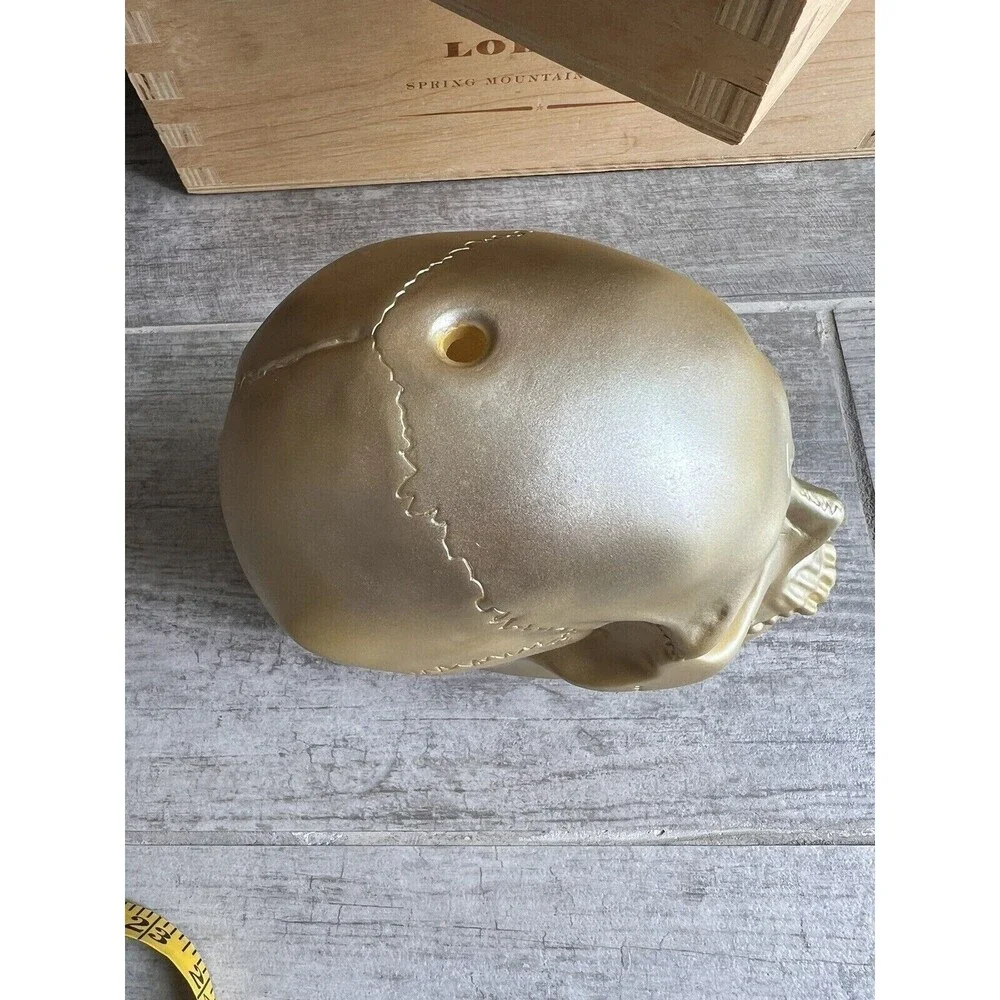 MAHLI Metallic Gold Colored Skull Diffuser Scent Aromatherapy Decor Bedroom Home